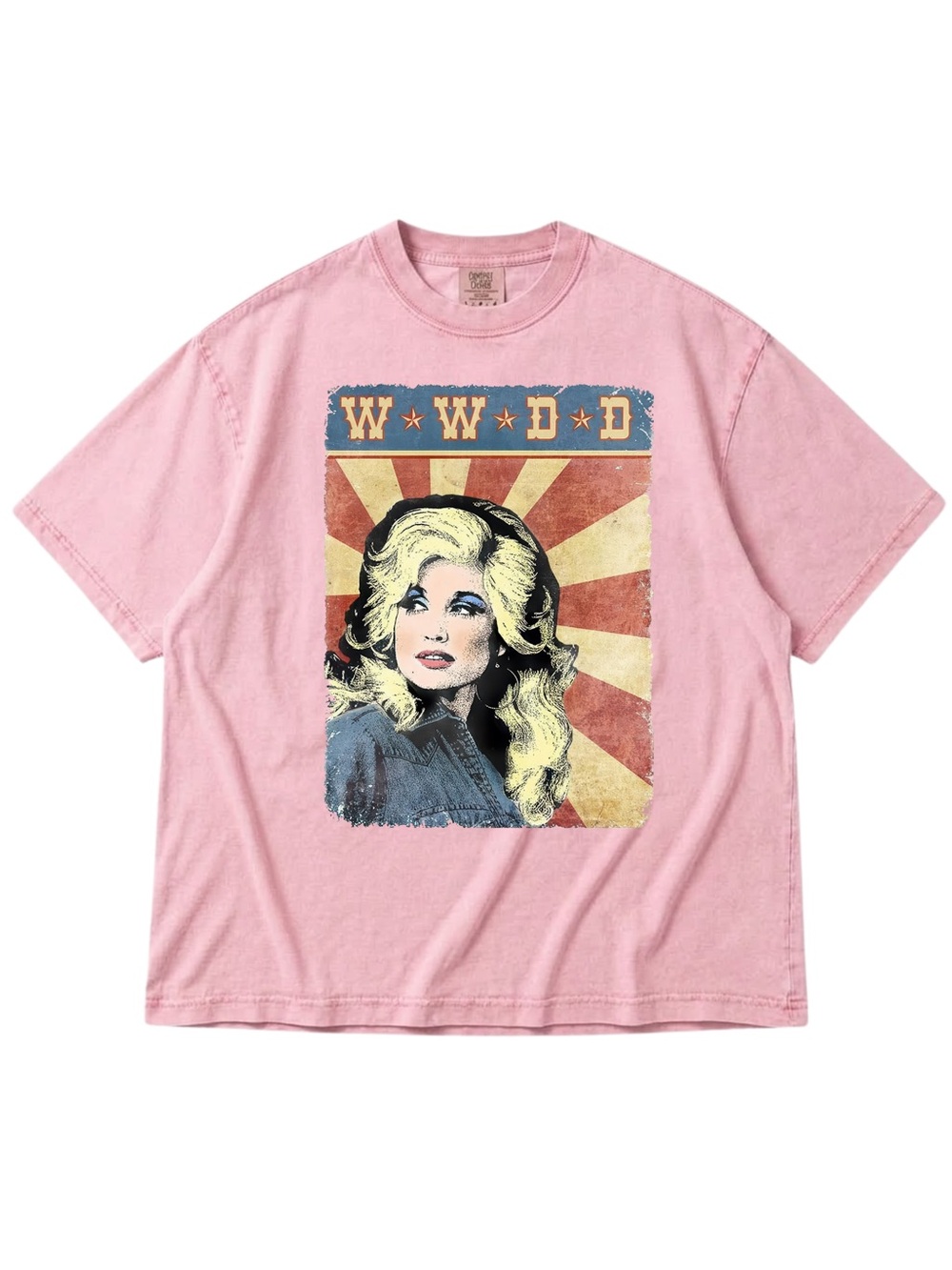 Comfort Colors Blossom Graphic Short Sleeve Tee with Retro Portrait